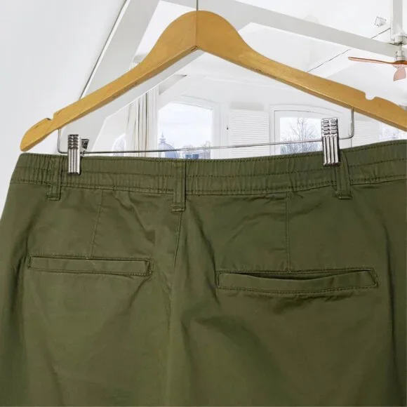 GAP Women's Army Green Trousers - High Rise - Size 18 - NWT Stretch Cotton Pants - Picture 6 of 12